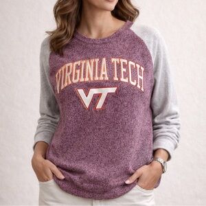 Virginia Tech Royce Apparel Maroon/Grey/Orange Crewneck Sweatshirt Women Medium